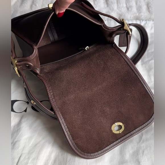 VINTAGE COACH LEGACY MAHOGANY BROWN CROSSBODY TRAIL BAG 9965 - Picture 12 of 16